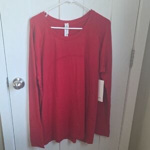 lululemon athletica Red Long Sleeve Tee